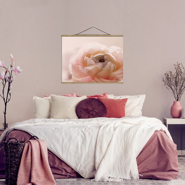 Wandbilder Floral Rosa Blüte im Fokus