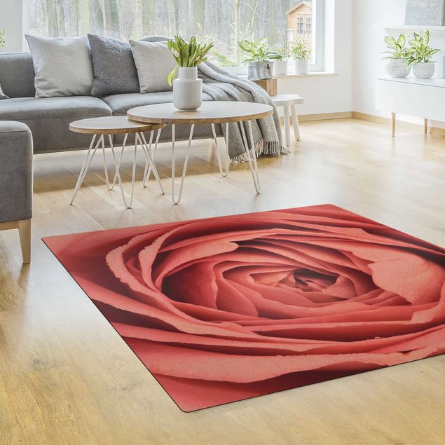 Teppich Esszimmer Rosa Rosenblüte