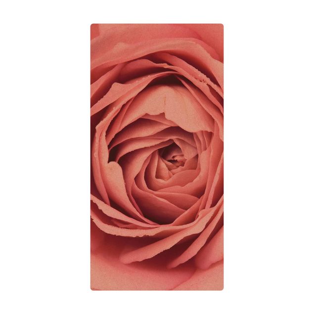 Teppiche Landhausstil Rosa Rosenblüte