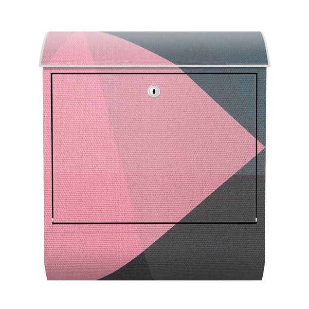Briefkasten modern Rosa Transparenz Geometrie