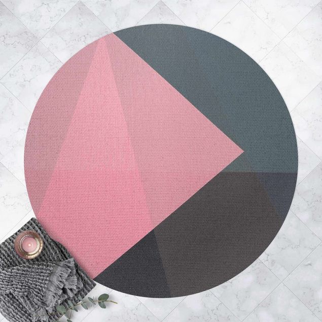Aussen Teppich Rosa Transparenz Geometrie