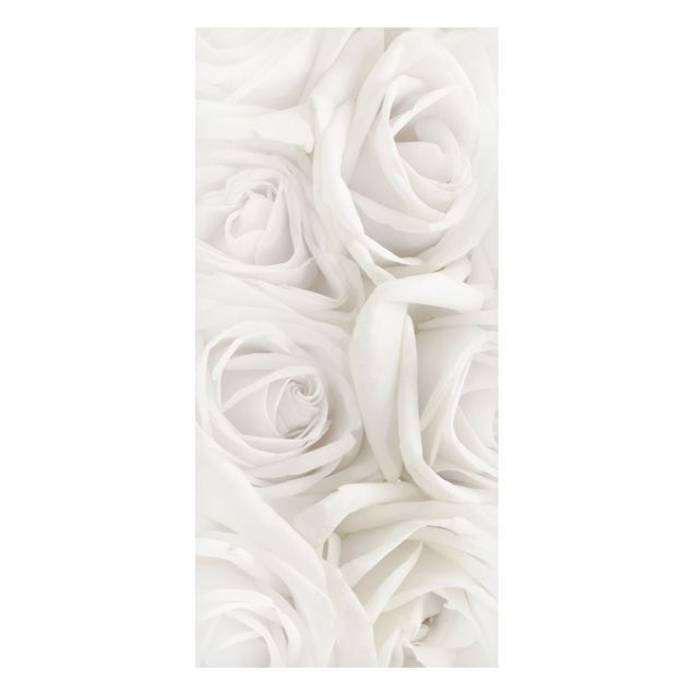 Magnettafeln Blumen Weiße Rosen
