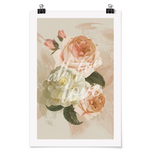 Wandbilder Modern Roses - All for Love