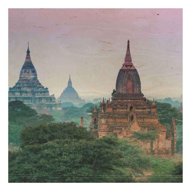 Holzbild Natur Sakralgebäude in Bagan
