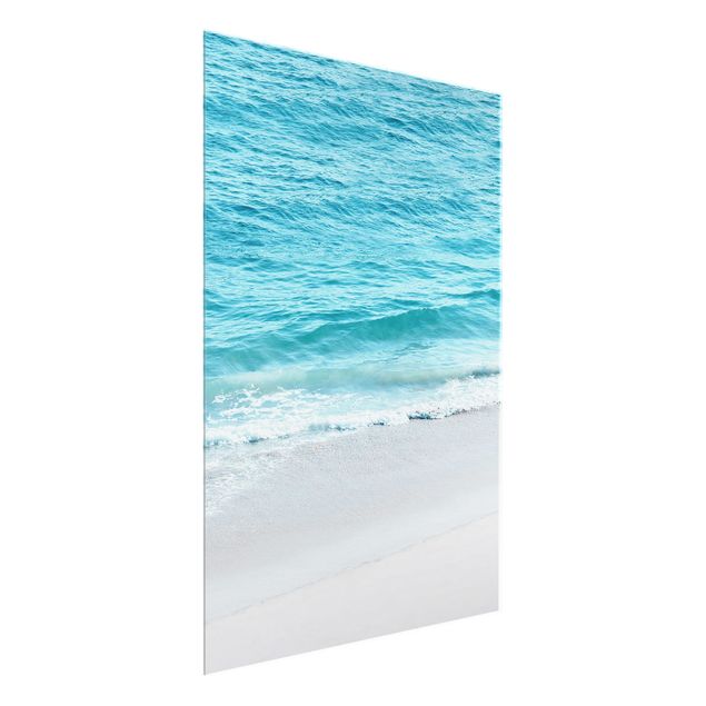 Glasbilder Strand und Meer Sanfte Wellen in Malibu