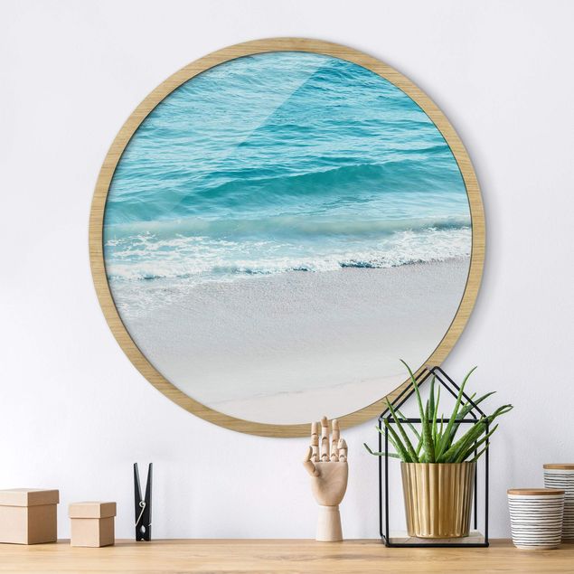 Strandbilder mit Rahmen Sanfte Wellen in Malibu