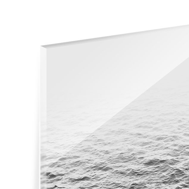 Glasbild schwarz-weiß Sanfte Wellenberge