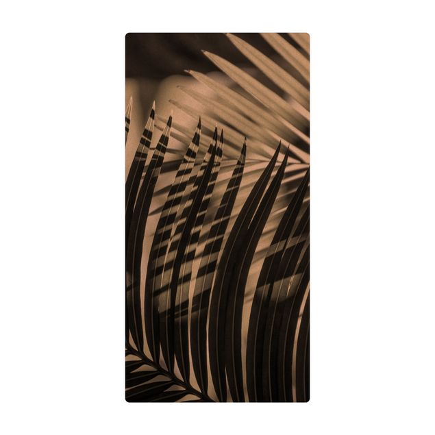 Kleine Teppiche Schattenspiel auf Palmenwedel