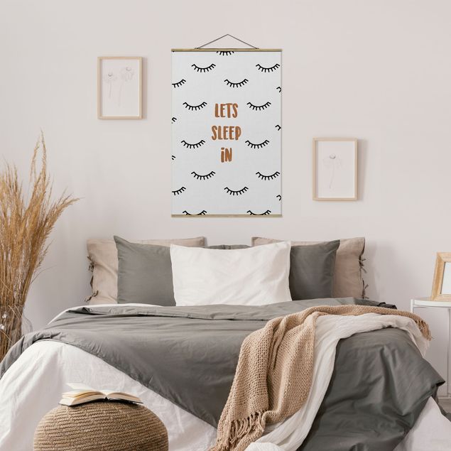 Wandbilder Modern Schlafzimmer Zitat Lets Sleep In
