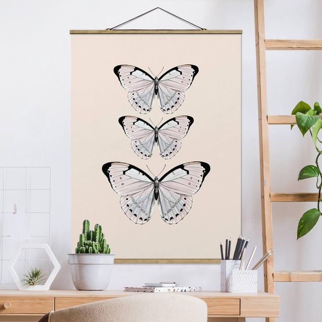 Küche Dekoration Schmetterling auf Beige