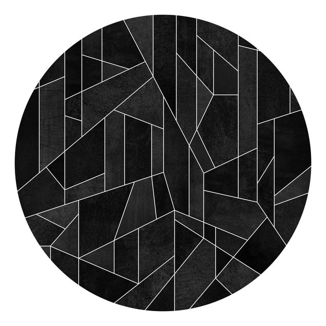Tapeten Modern Schwarz Weiß Geometrie Aquarell