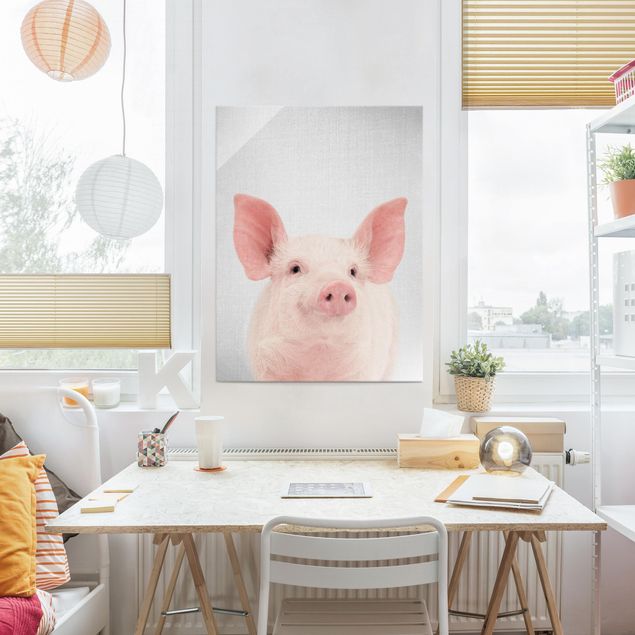 Glasbilder Tiere Schwein Schorsch