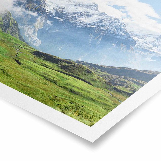 Poster Skylines Schweizer Alpenpanorama