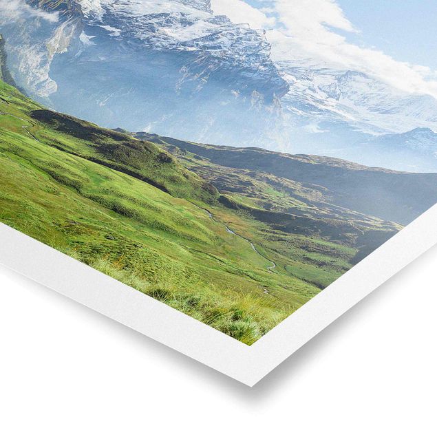 Poster Skyline Schweizer Alpenpanorama