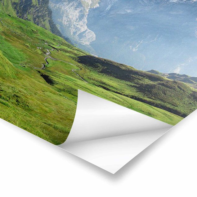Natur Poster Schweizer Alpenpanorama