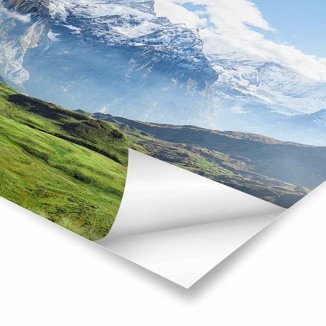 Natur Poster Schweizer Alpenpanorama