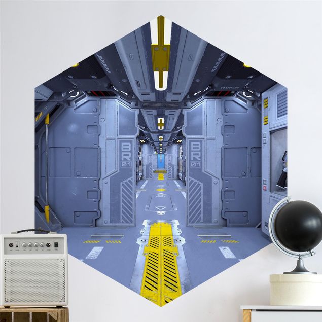 moderne Fototapete Sci-Fi Raumschiff Innenraum