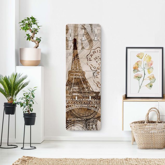 Garderobe Landhaus Shabby Chic Collage - Paris