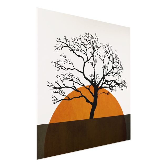 Wandbilder Bäume Sonne mit Baum