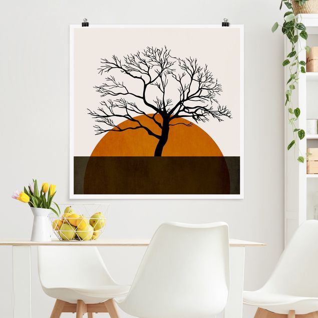 Wandbilder Bäume Sonne mit Baum