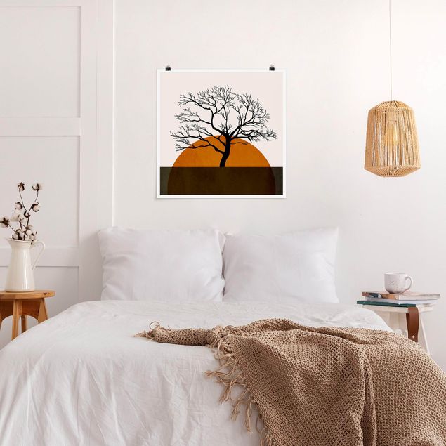 Kunstkopie Poster Sonne mit Baum