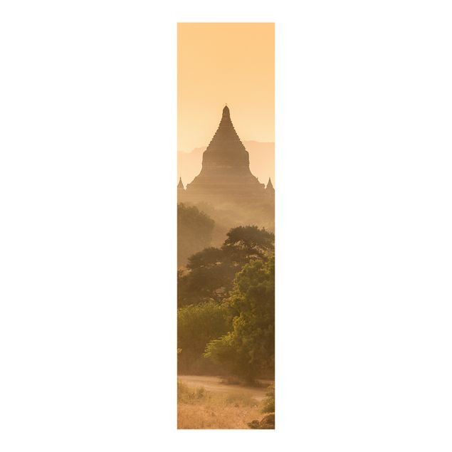 Schiebegardinen Skyline Sonnenuntergang über Bagan