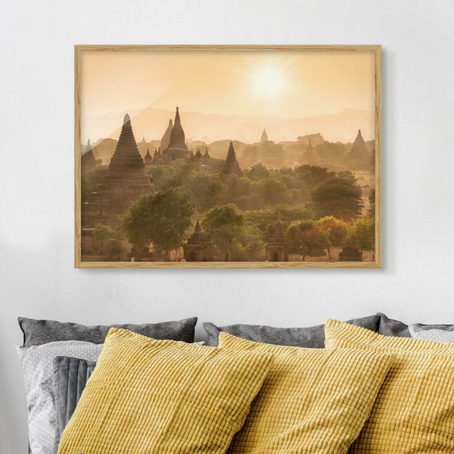 Küche Dekoration Sonnenuntergang über Bagan