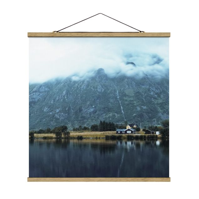 Wandbilder Natur Spiegelung auf den Lofoten