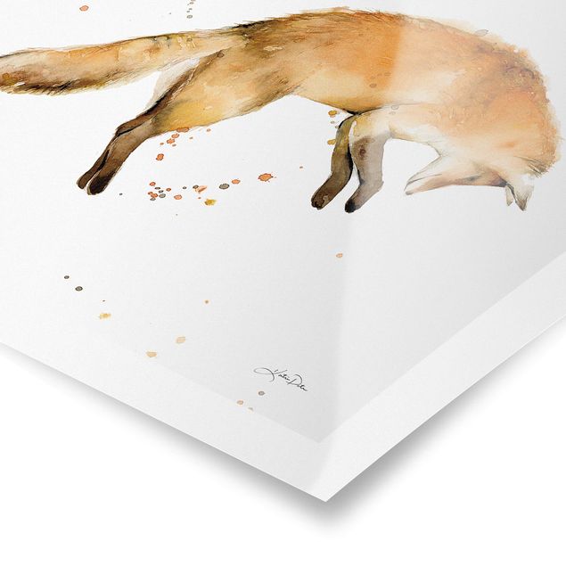 Poster Springender Fuchs