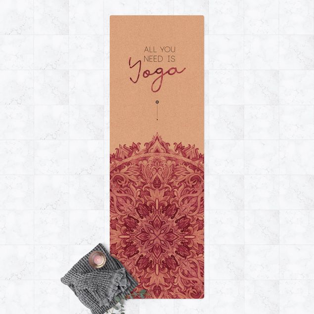 Läufer Spruch All you need is Yoga Rot