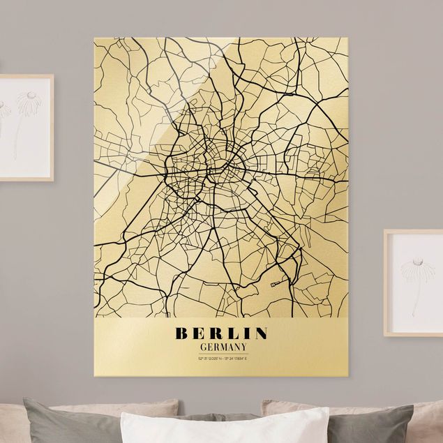 Wanddeko Küche Stadtplan Berlin - Klassik