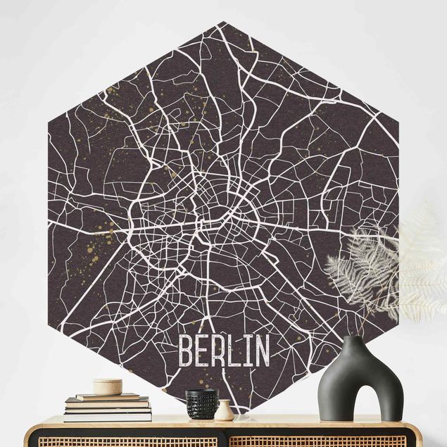 Tapeten Berlin Stadtplan Berlin - Retro