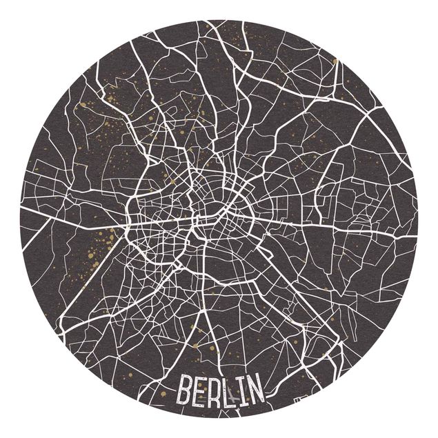 Tapeten Modern Stadtplan Berlin - Retro