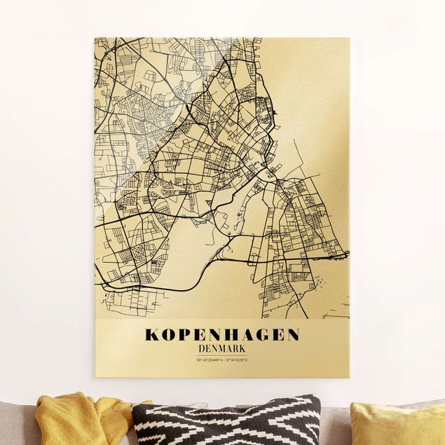 Küche Dekoration Stadtplan Kopenhagen - Klassik