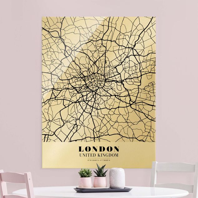 Wanddeko Küche Stadtplan London - Klassik