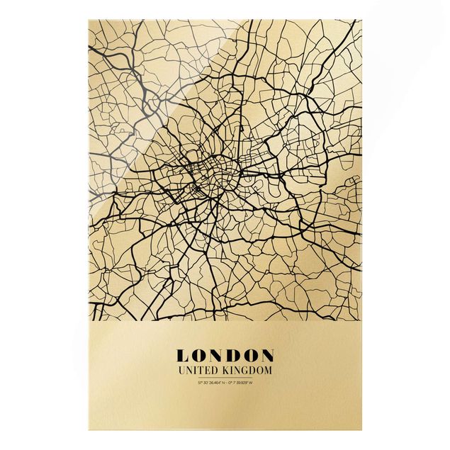 Wandbilder Architektur & Skyline Stadtplan London - Klassik