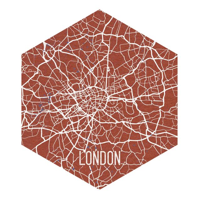 Fototapete braun Stadtplan London - Retro