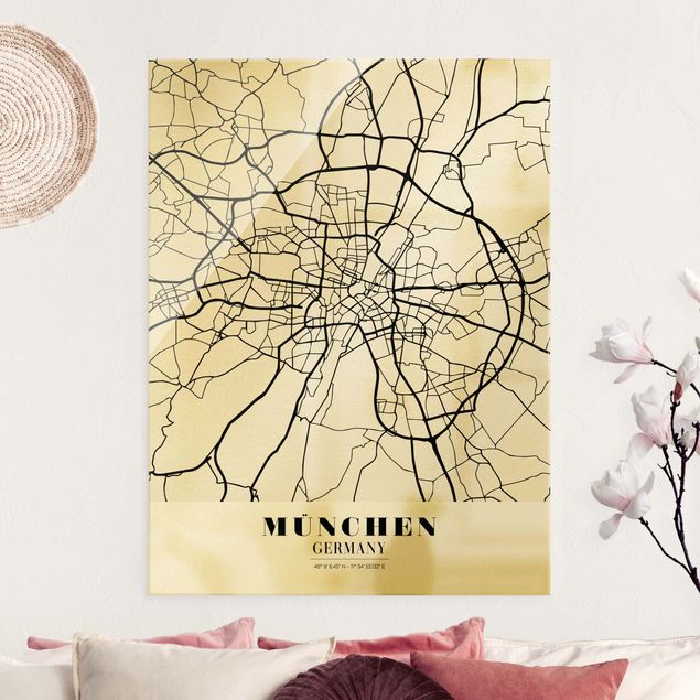 Küche Dekoration Stadtplan München - Klassik