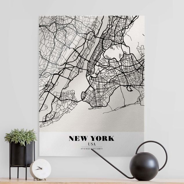 Küche Dekoration Stadtplan New York - Klassik