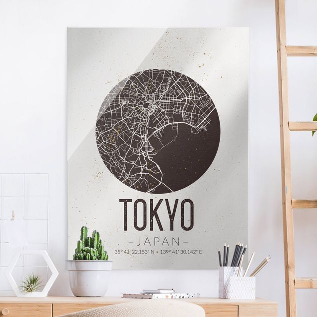 Küchen Deko Stadtplan Tokyo - Retro