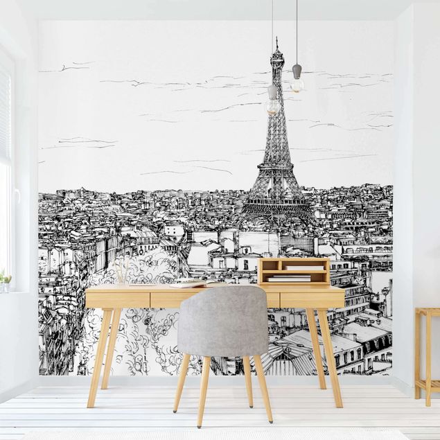 moderne Fototapete Stadtstudie - Paris