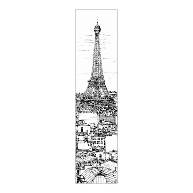 Flächenvorhang Skyline Stadtstudie - Paris