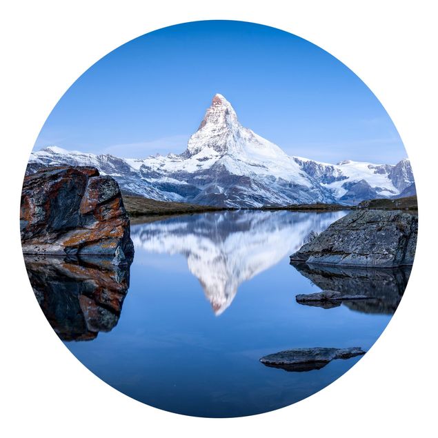 Fototapeten Blau Stellisee vor dem Matterhorn