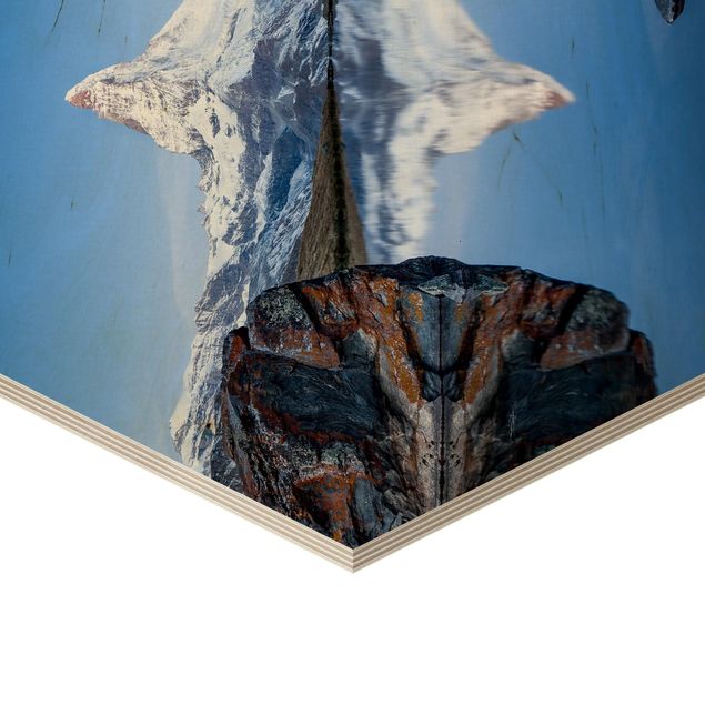 Wandbilder Blau Stellisee vor dem Matterhorn
