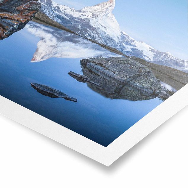 Poster Skyline Stellisee vor dem Matterhorn