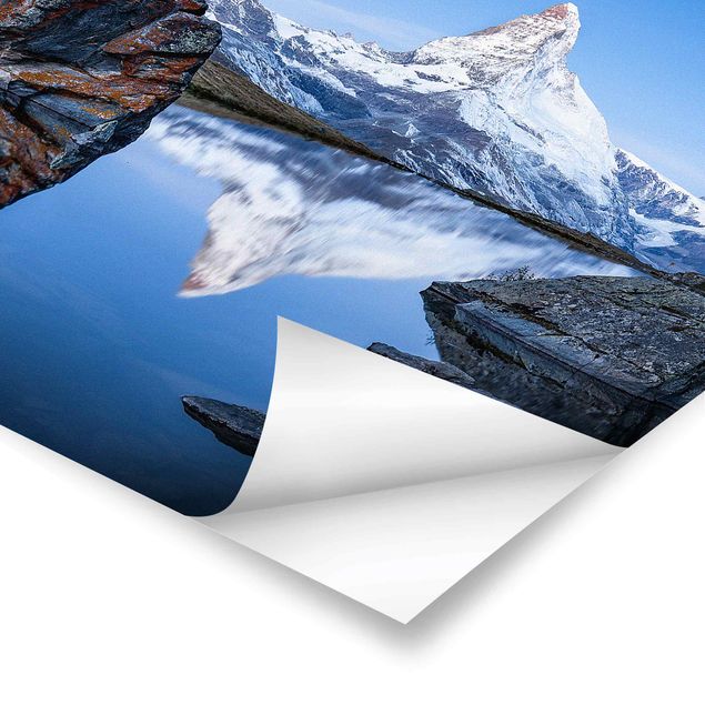 Poster Naturbilder Stellisee vor dem Matterhorn