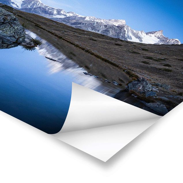 Poster Naturbilder Stellisee vor dem Matterhorn