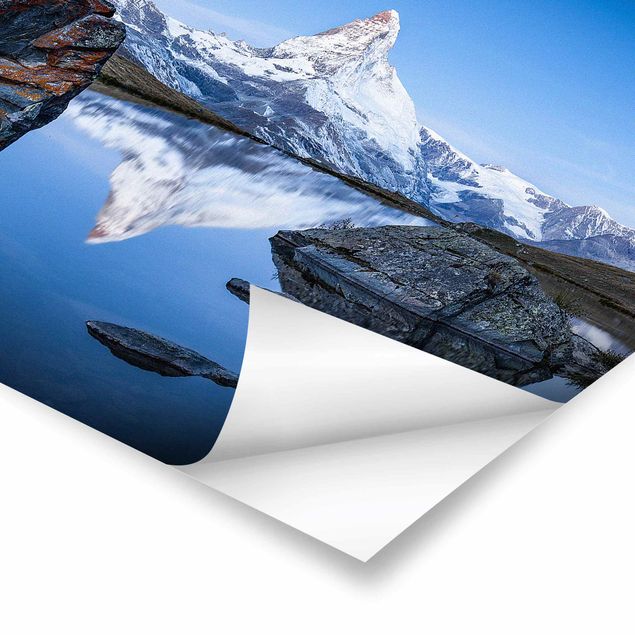 Natur Poster Stellisee vor dem Matterhorn
