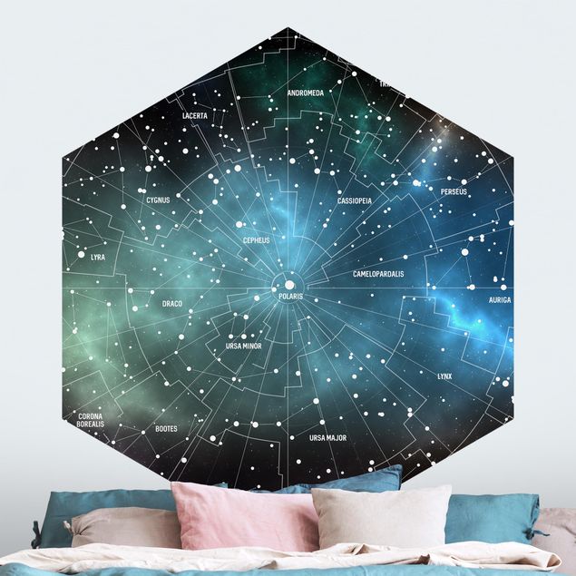 Tapete Sterne Sternbilder Karte Galaxienebel