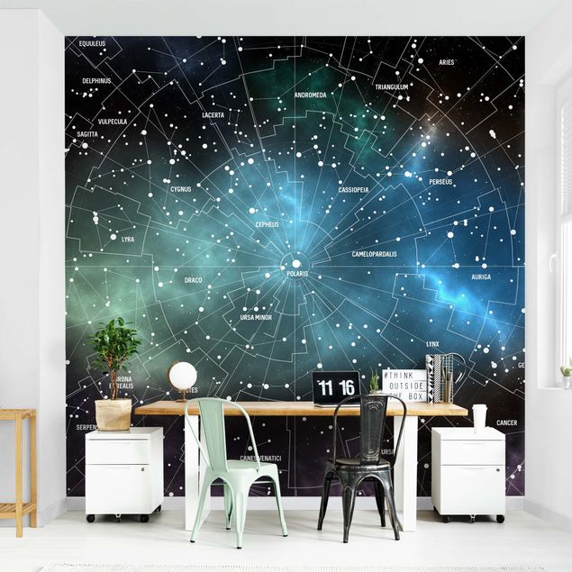 Küchen Deko Sternbilder Karte Galaxienebel